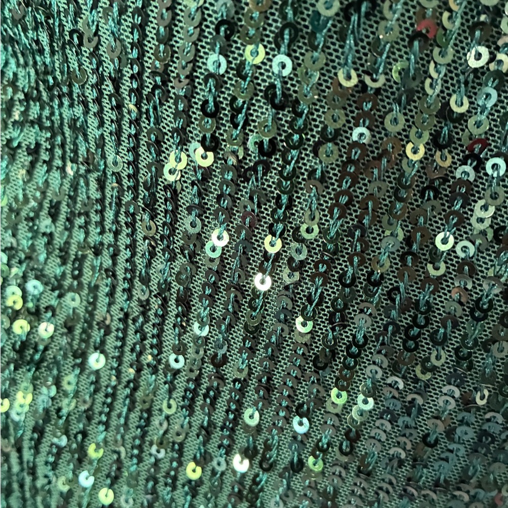 La Femme Emerald Green Sequined Gown - MAKE AN OFFER - Picture 5 of 11